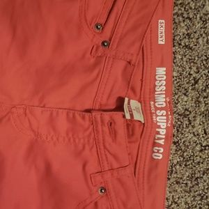 Coral size 7 skinny Jean's. MOSSIMO. Super soft!